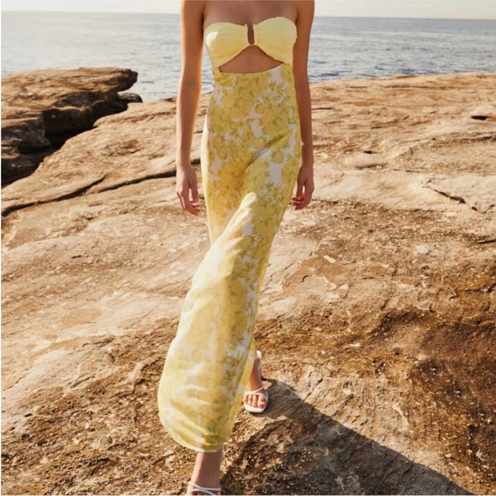 Peppermayo Tropicana maxi dress - daffodil Size 18